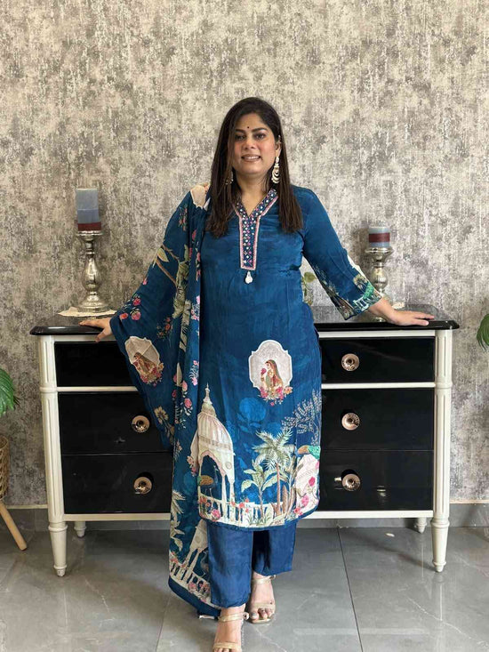 pure-crepe-digital-print-suit-set-with-hand-embroidered-neckline-royal-blue-1