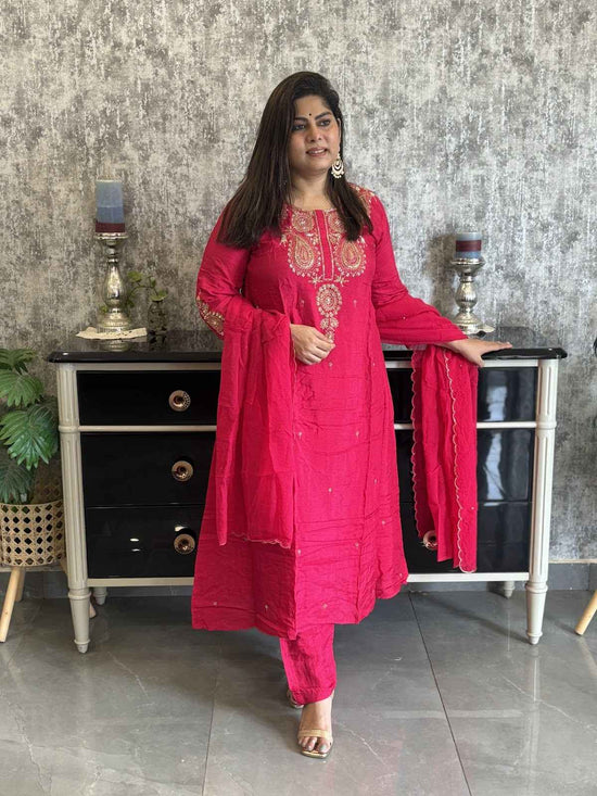 pure-dola-silk-zardozi-work-a-line-suit-set-paired-with-oraganza-hand-embroidered-dupatta-rani-1