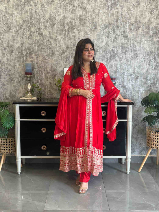 pure-georgette-hand-embroidered-suit-set-red-1