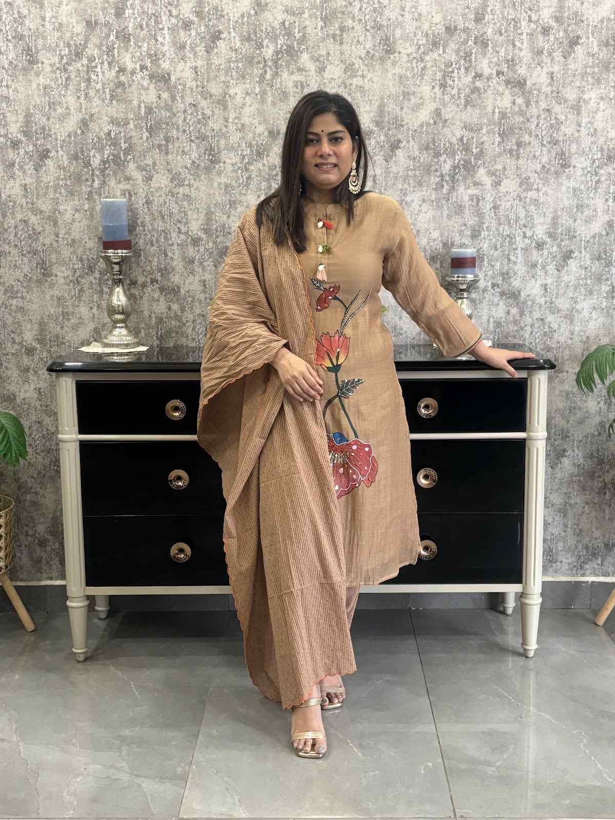 pure-mul-chanderi-hand-brush-painted-hand-embroidered-a-line-suit-set-brown-1