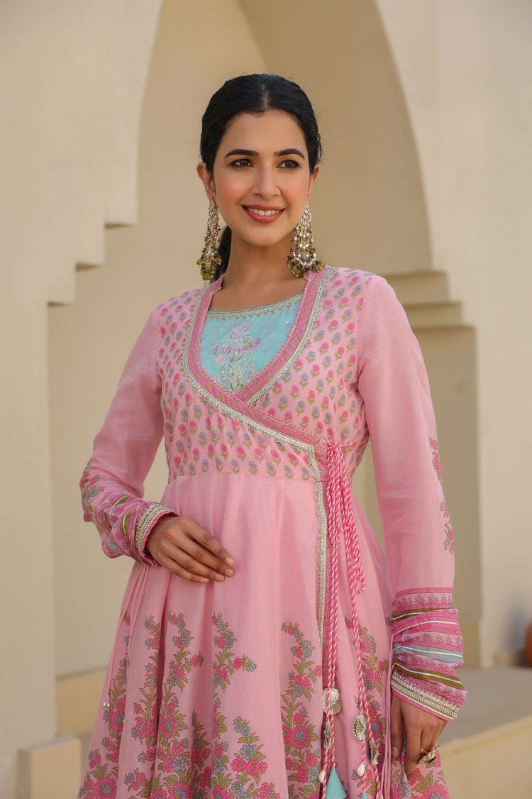 pure-mul-cotton-angrakha-style-two-layered-gota-work-floor-length-dress-pink-3