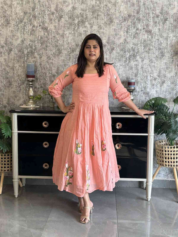 pure-mul-cotton-hand-embroidered-dress-peach-1