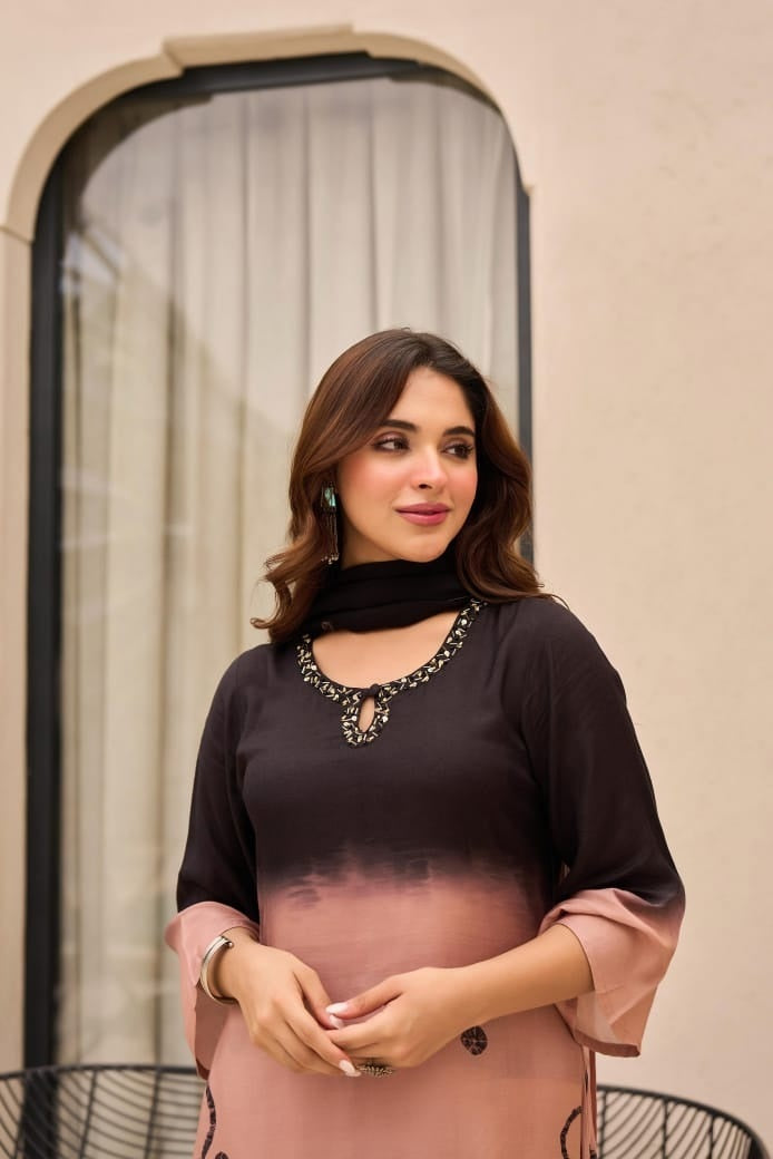 pure-muslin-shibori-print-a-line-suit-set-paired-with-viscose-organza-shibori-print-dupatta-black-2
