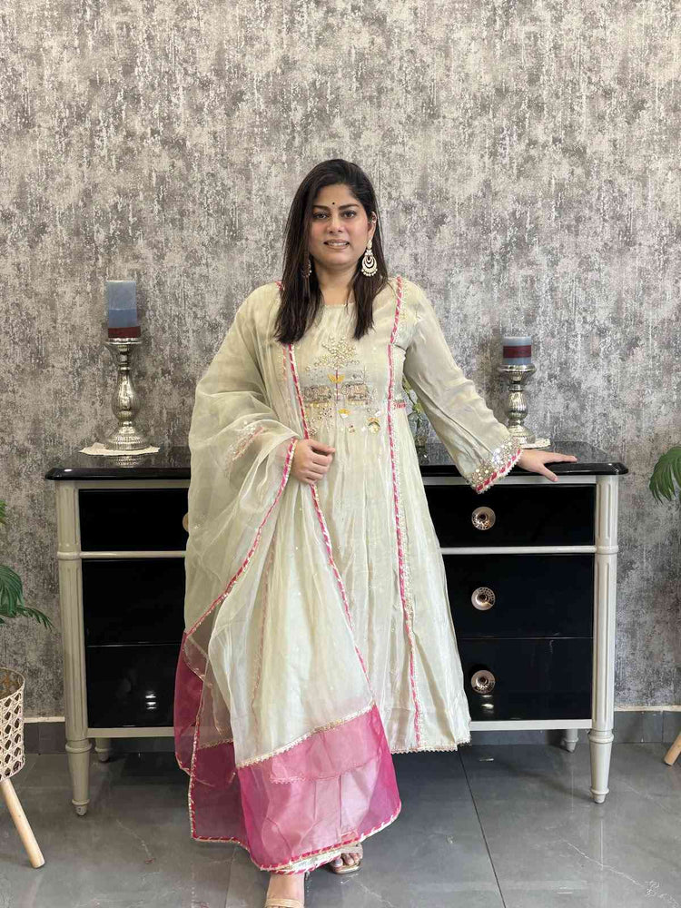 pure-tissue-chanderi-hand-embroidered-a-line-suit-set-paired-with-organza-dupatta-pista-green-1