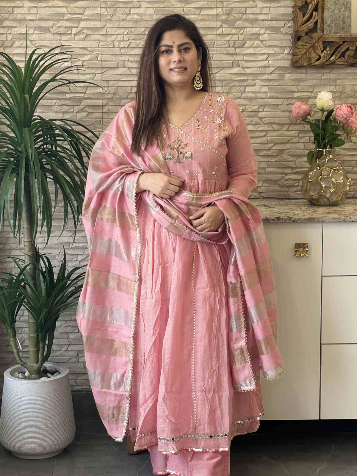 angrakha-style-embroidered-mul-chanderi-suit-set-with-gathers-and-cotton-lurex-lining-paired-with-tissue-dupatta-pink-1