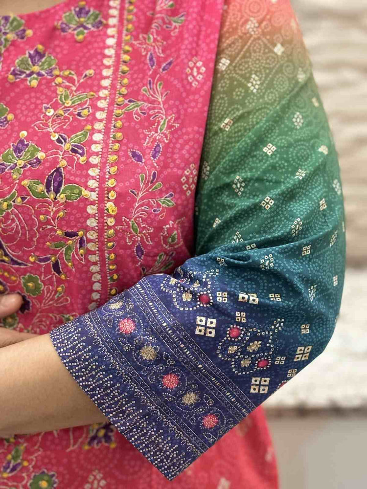 bandhni-print-ombre-shade-knot-work-cotton-straight-fit-suit-set-rani-4