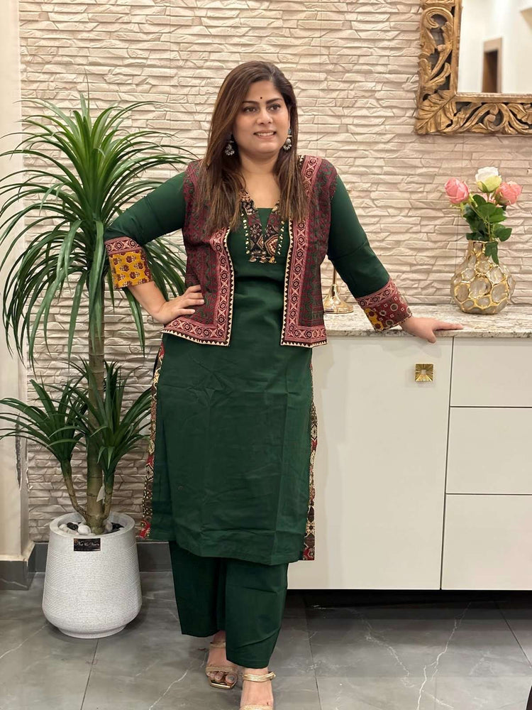 cambric-cotton-a-line-pant-set-paired-with-embroidered-jacket-green-1