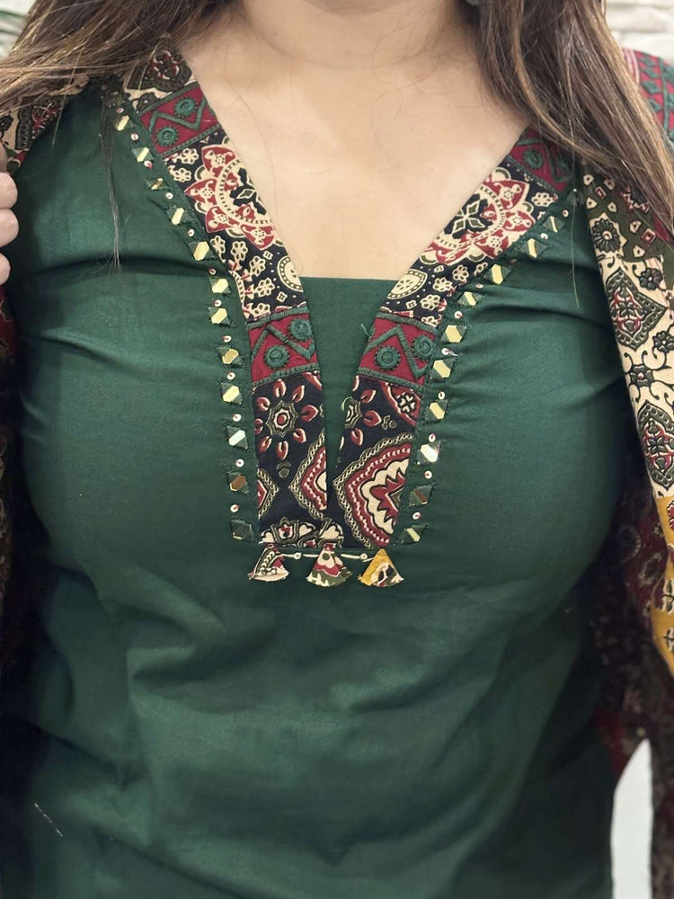 cambric-cotton-a-line-pant-set-paired-with-embroidered-jacket-green-2