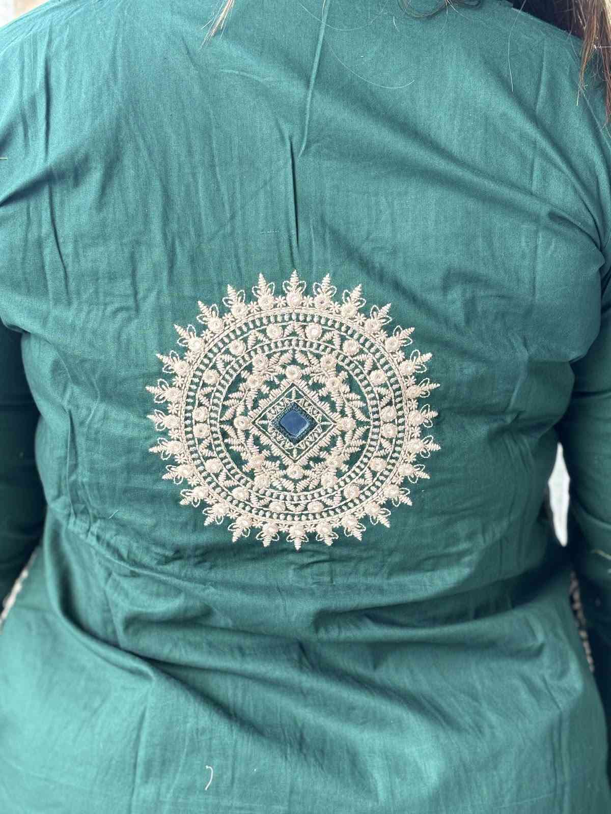 cambric-cotton-a-line-suit-set-with-embroidered-pockets-back-bottle-green-4