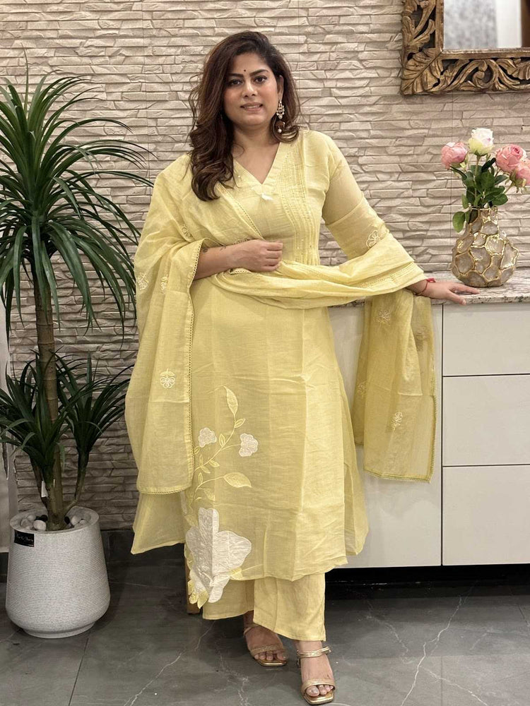 chanderi-cotton-a-line-patch-work-suit-set-with-mul-cotton-lining-lemon-yellow-1