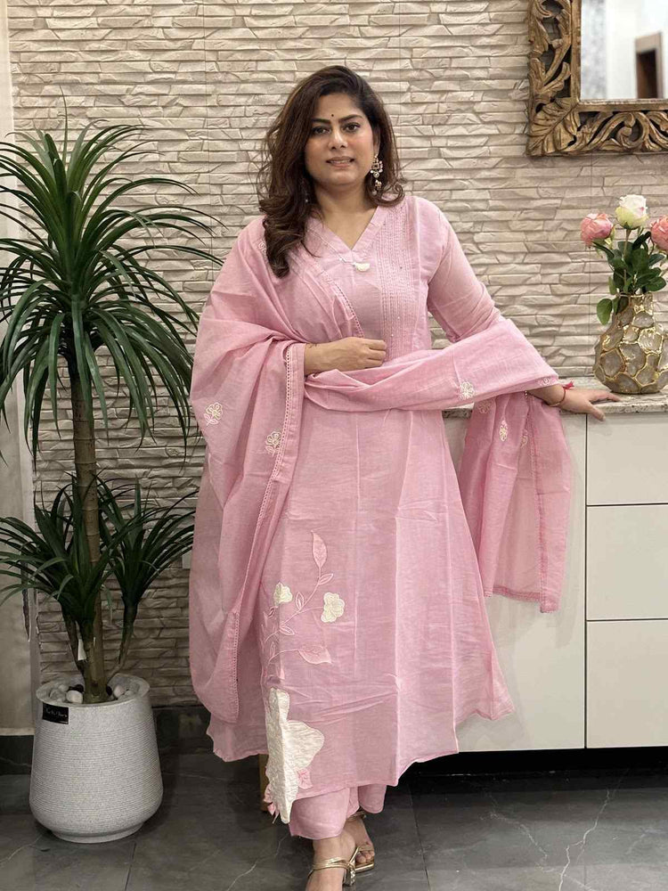 chanderi-cotton-a-line-patch-work-suit-set-with-mul-cotton-lining-pink-2