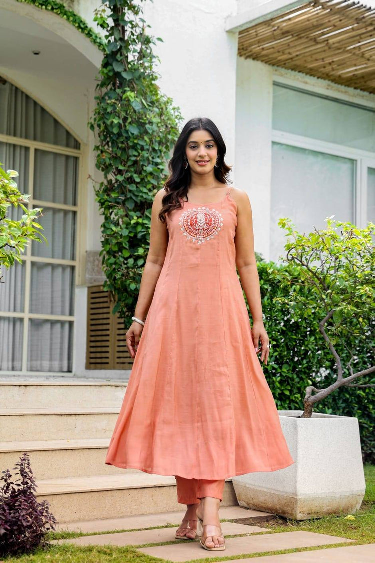 chanderi-embroidered-noodles-strap-anarkali-rust-2