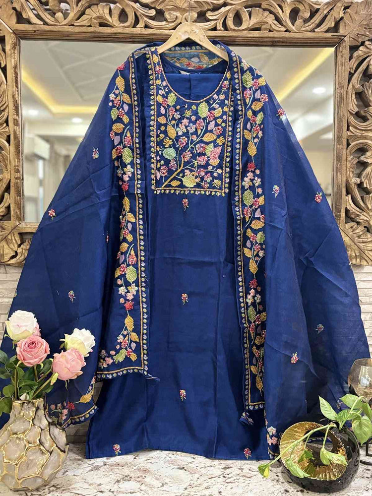 chanderi-hand-embroidered-straight-fit-suit-set-with-cotton-lining-navy-blue-1