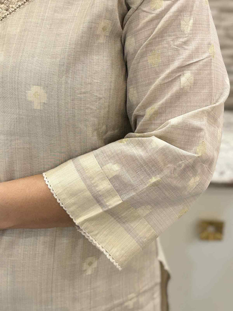 chanderi-jamdani-weave-straight-fit-suit-set-with-cotton-lining-cotton-pants-beige-4