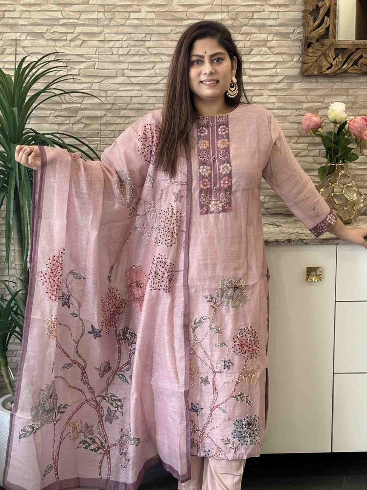 chanderi-katha-work-and-githan-work-hand-embroidered-straight-fit-suit-set-with-mul-cotton-lining-mauve-1