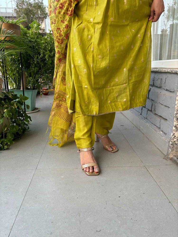 chanderi-patch-work-zari-embroidered-a-line-suit-set-green-2