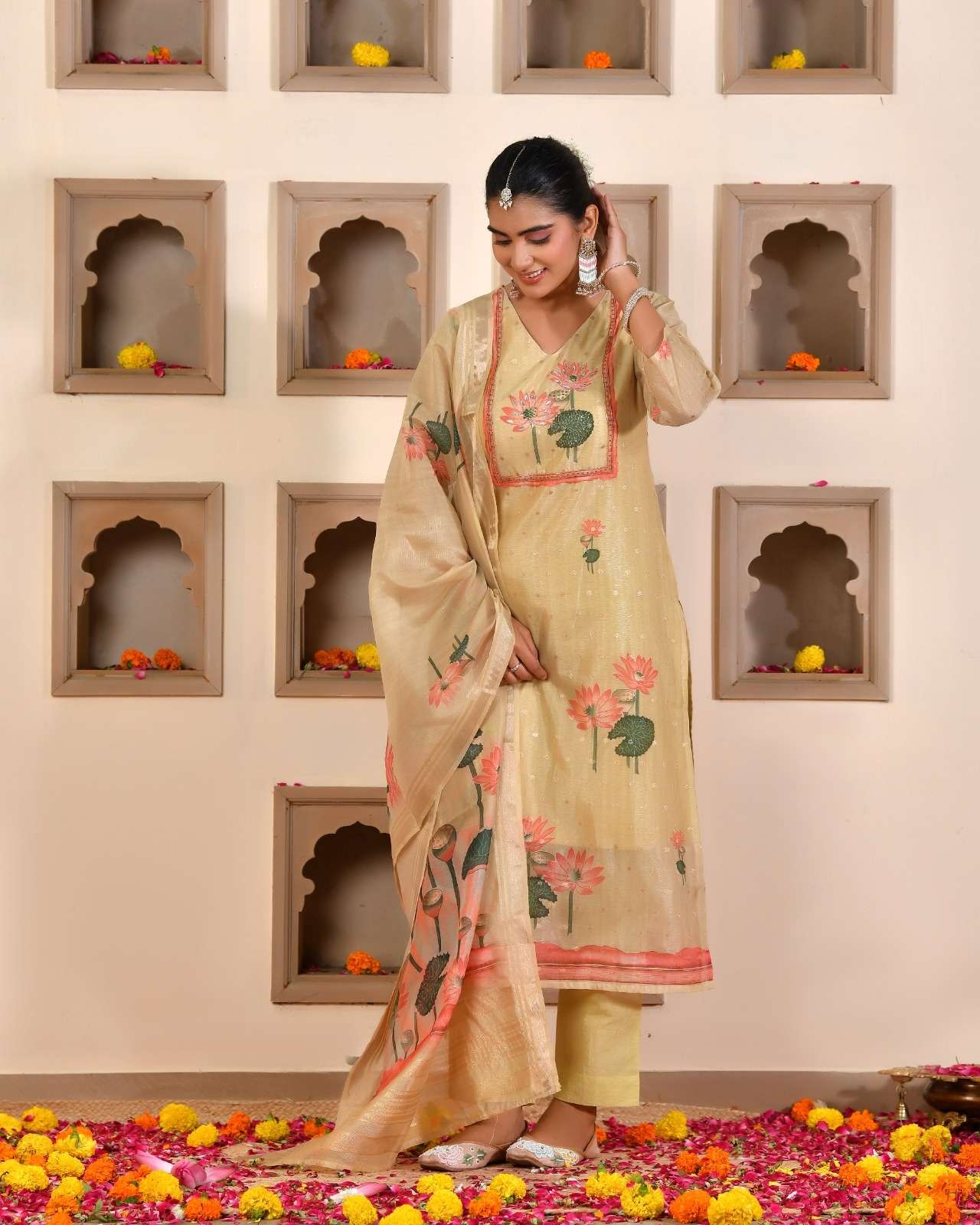 chanderi-pichwai-print-embroidered-straight-fit-suit-set-with-cotton-lining-patel-yellow-1