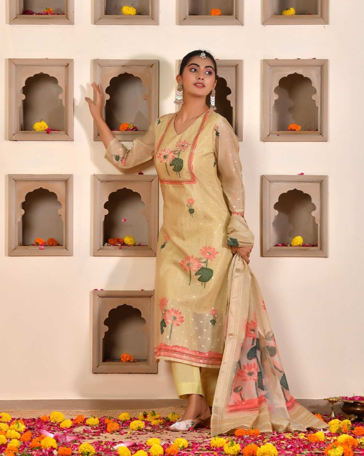 chanderi-pichwai-print-embroidered-straight-fit-suit-set-with-cotton-lining-patel-yellow-2