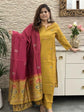 chanderi-silk-jamdani-weaving-straight-fit-suit-set-with-mul-cotton-lining-mustard-yellow-1