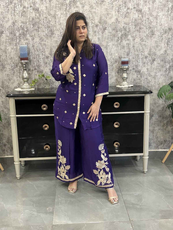 chinnon-embroidered-festive-wear-co-ord-set-purple-1