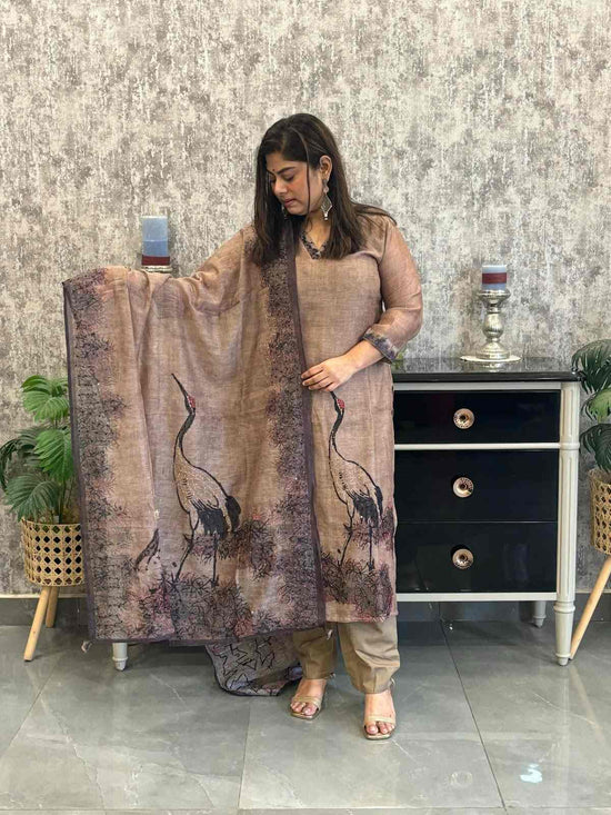 cotton-chanderi-digital-print-knot-work-suit-set-brown-1