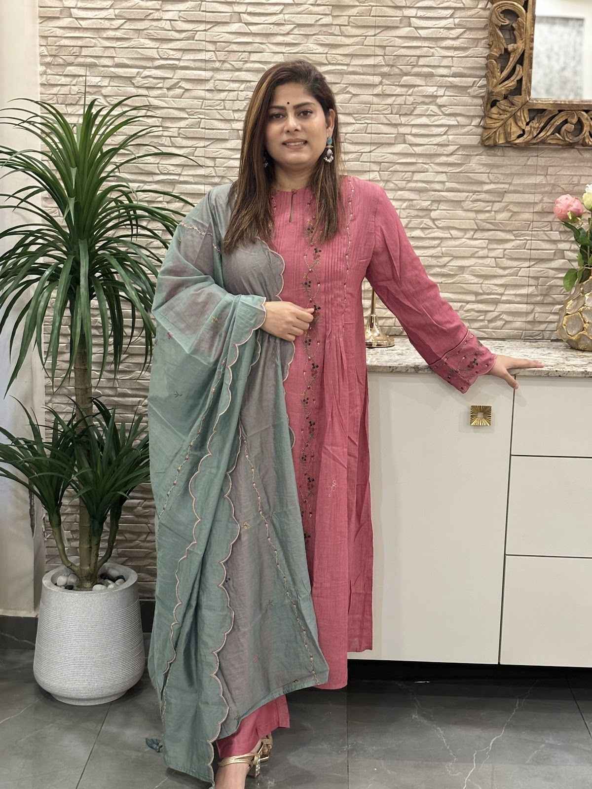 cotton-crepe-embroidered-a-line-suit-set-with-cotton-lining-paired-with-contrast-embroidered-dupatta-colour-carrot-colour-1