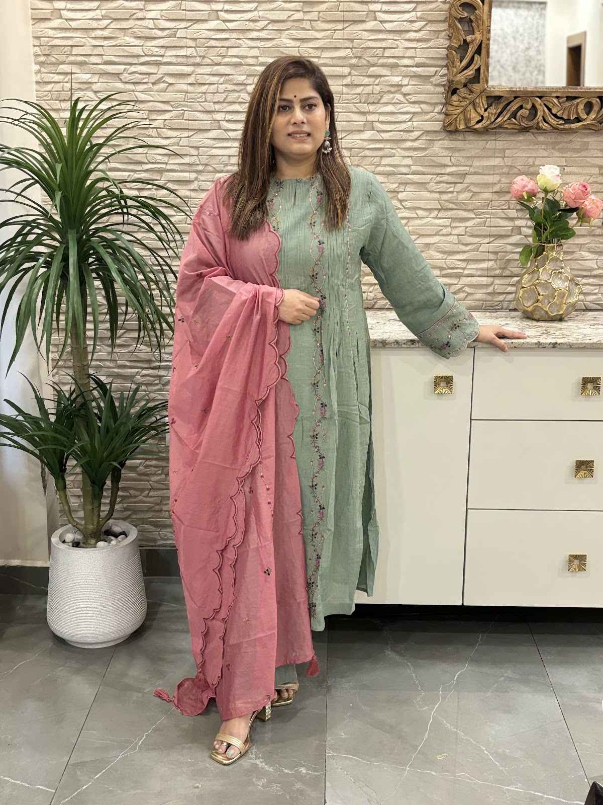 cotton-crepe-embroidered-a-line-suit-set-with-cotton-lining-paired-with-contrast-embroidered-dupatta-earthy-green-1