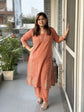 cotton-flex-embroidered-pant-set-rust-1