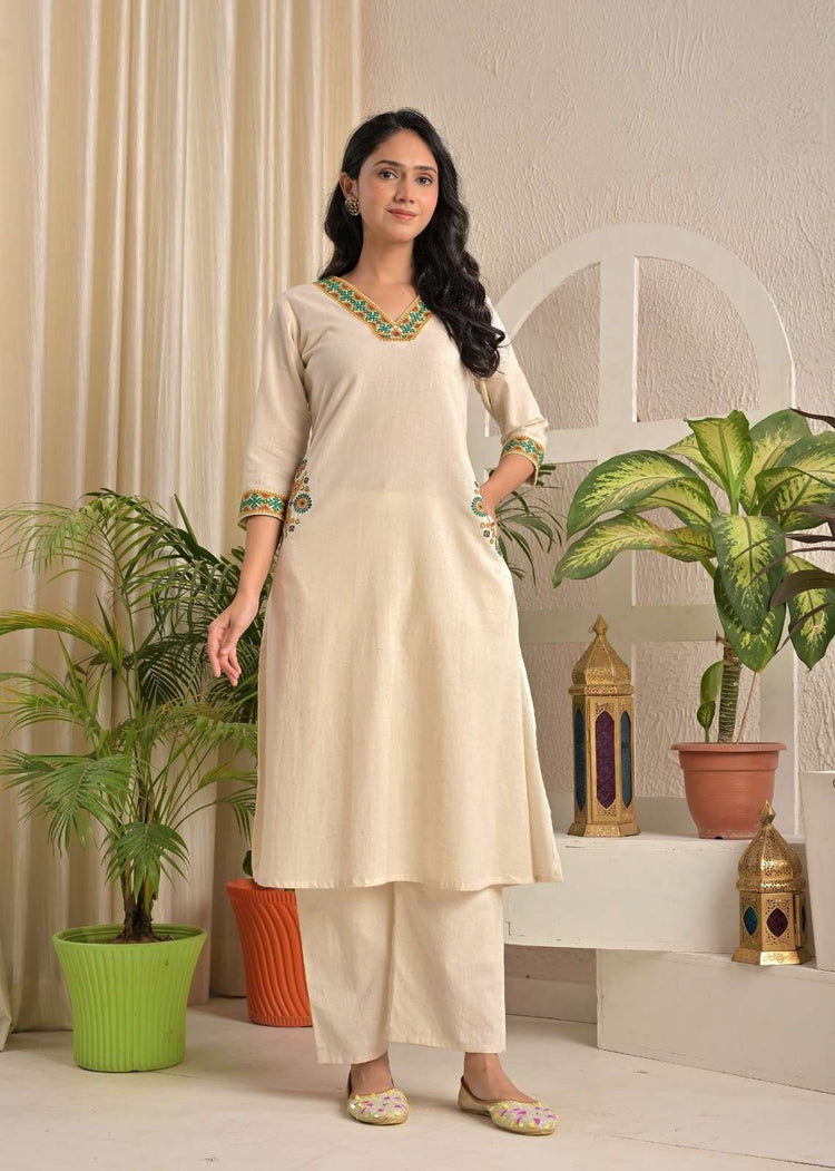 cotton-flex-pant-set-with-embroidered-neck-off-white-and-green-2