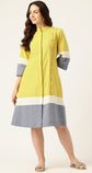 cotton-handloom-block-dress-with-pockets-yellow-1