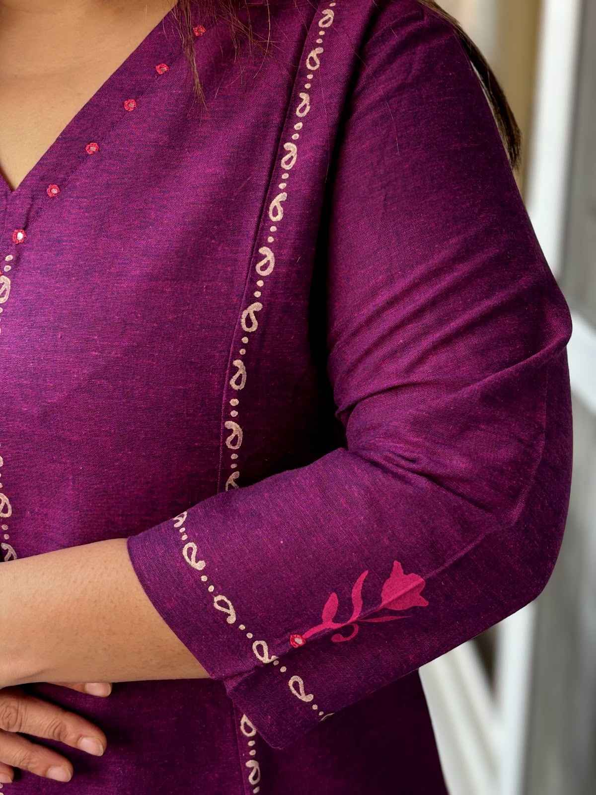 cotton-handloom-hand-block-print-a-line-pant-set-purple-3