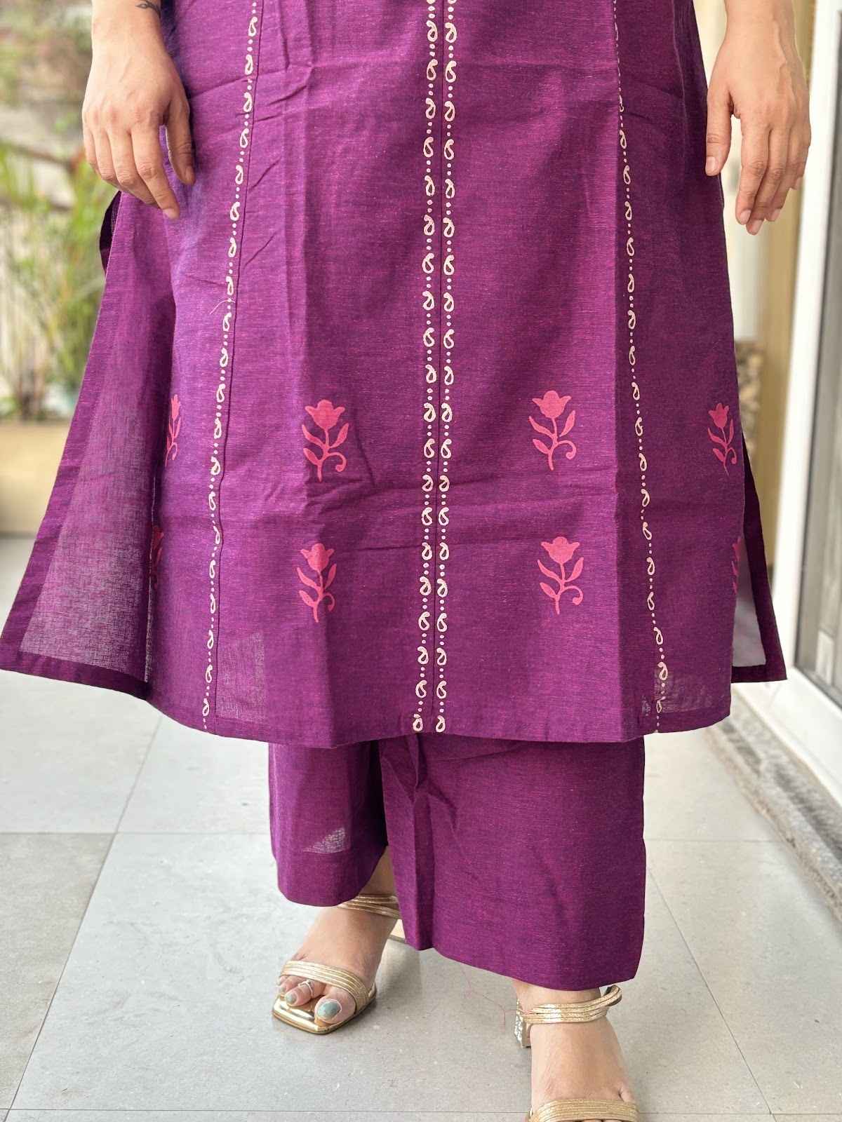 cotton-handloom-hand-block-print-a-line-pant-set-purple-4