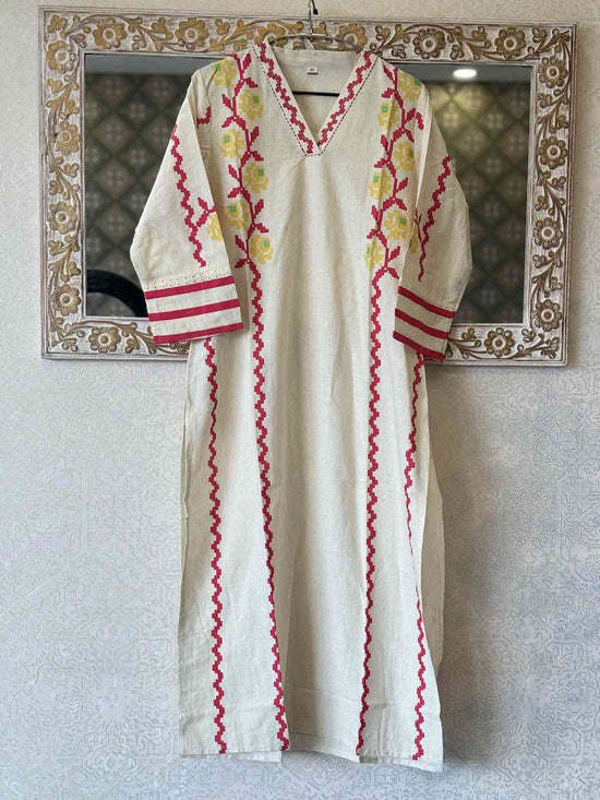 cotton-handloom-handblock-print-kurta-beige-1