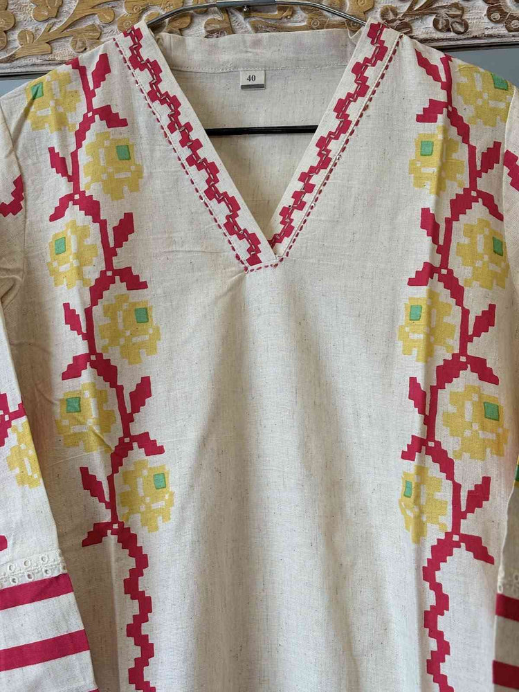 cotton-handloom-handblock-print-kurta-beige-2