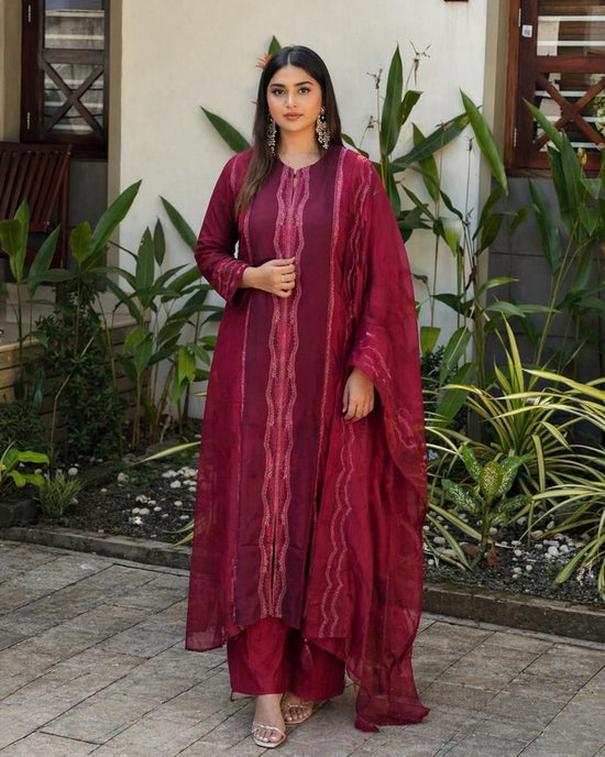 cotton-silk-a-line-embroidered-suit-set-with-mul-cotton-lining-wine-1