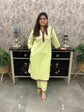 cotton-slub-lace-panelled-pant-set-green-1