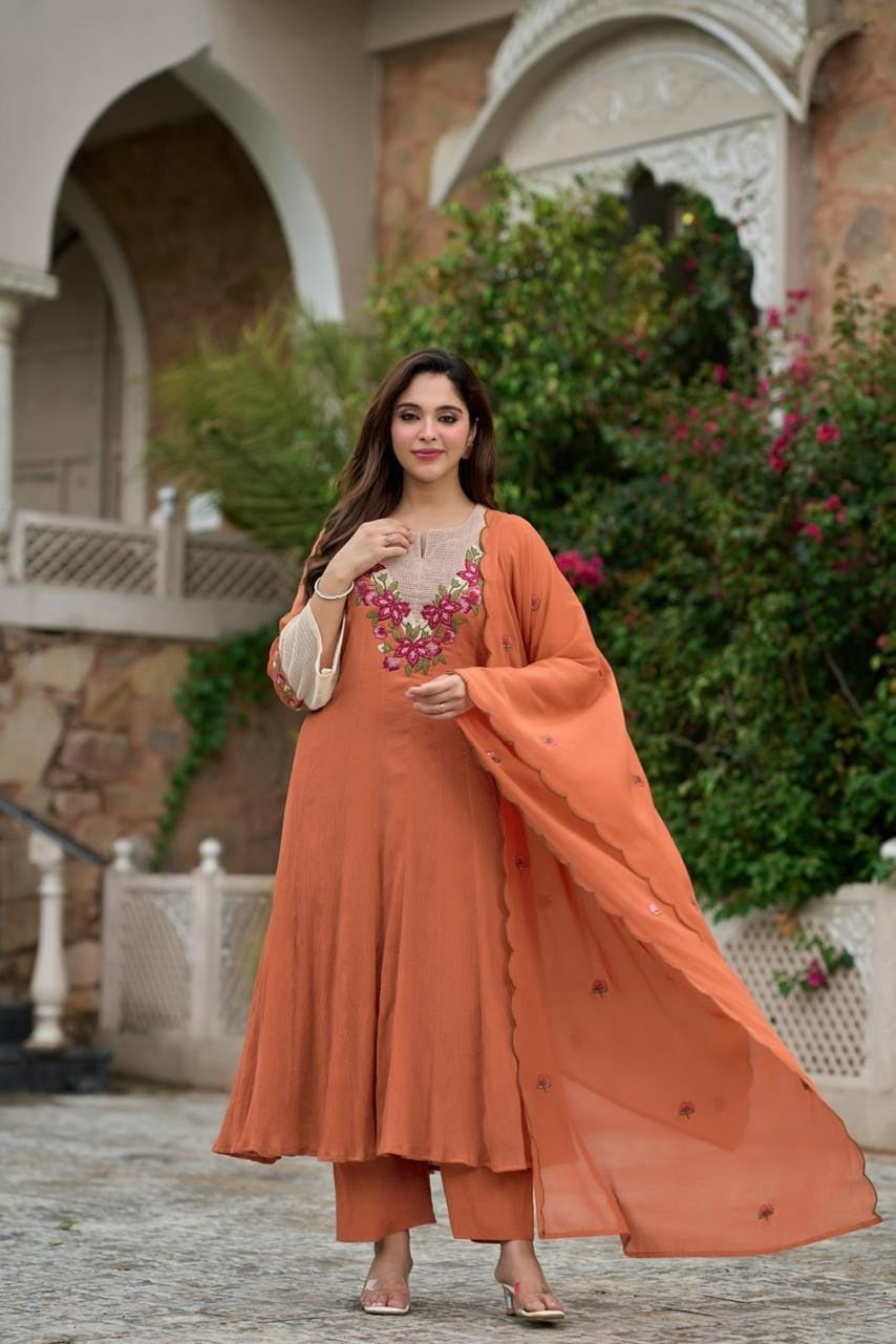 crush-cotton-embroidered-a-line-suit-set-orange-1