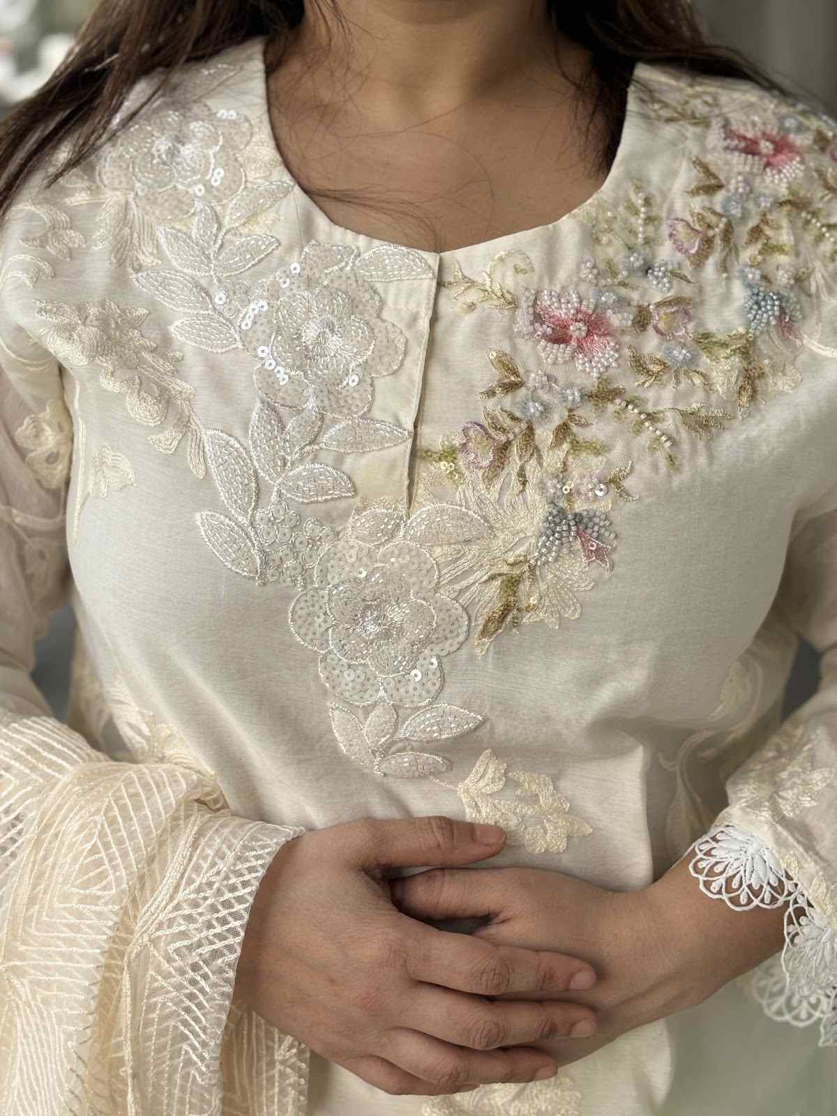 designer-chanderi-hand-embroidered-straight-fit-suit-set-with-aari-work-at-front-back-paired-with-fully-embroidered-jaal-dupatta-ivory-2