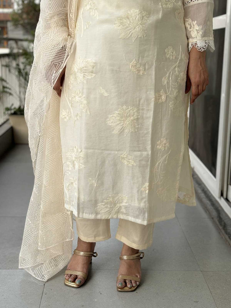 designer-chanderi-hand-embroidered-straight-fit-suit-set-with-aari-work-at-front-back-paired-with-fully-embroidered-jaal-dupatta-ivory-4