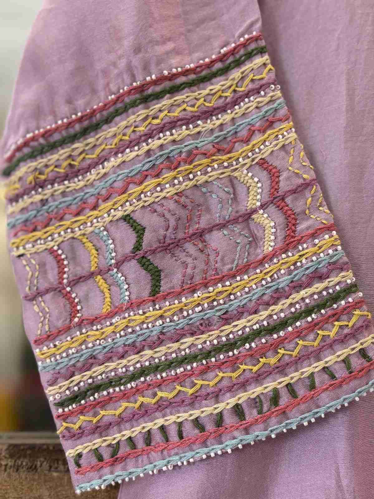 dola-silk-hand-embroidered-a-line-suit-set-with-mul-cotton-lining-paired-with-organza-dupatta-lavender-3