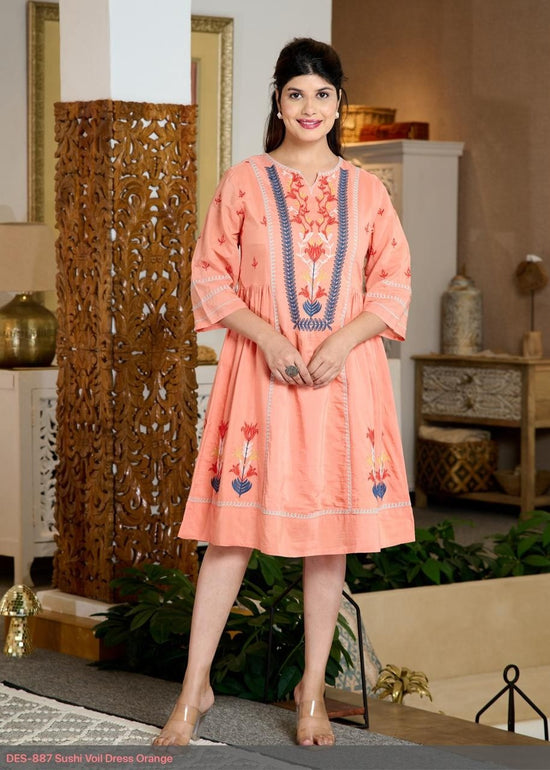 embroidered-dress-in-sushi-voile-fabric-mul-cotton-lining-peachish-orange-1