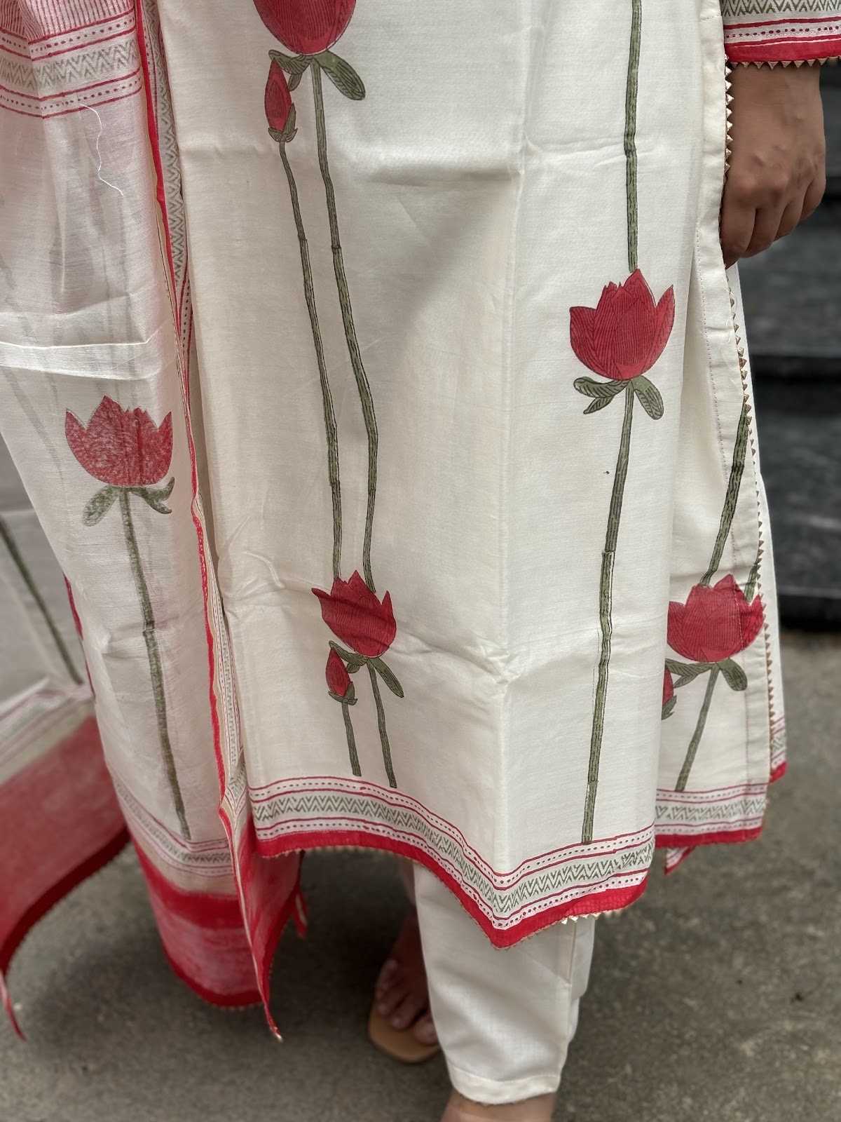 exclusive-chanderi-hand-block-print-a-line-suit-set-off-white-and-red-2