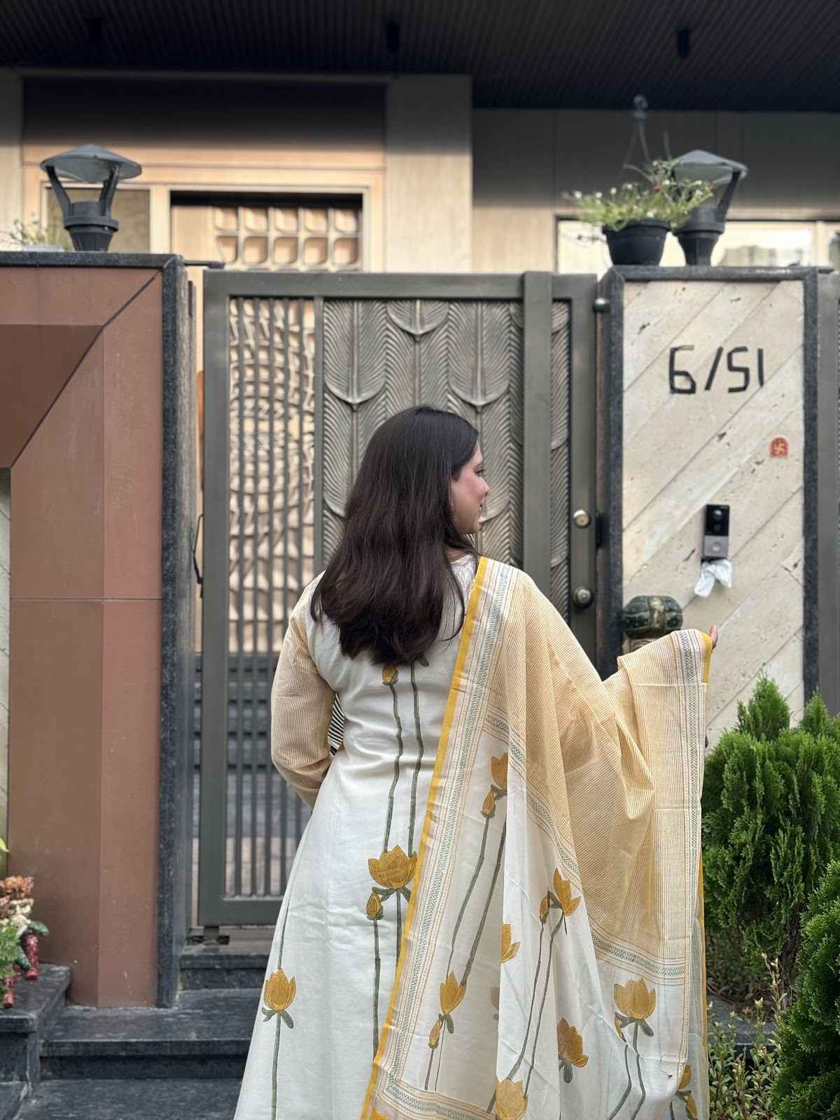 exclusive-chanderi-hand-block-print-a-line-suit-set-off-white-and-yellow-3