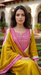 gajji-silk-shibori-print-suit-set-paired-with-shibori-print-organza-dupatta-mustard-2