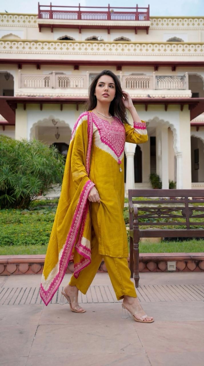 gajji-silk-shibori-print-suit-set-paired-with-shibori-print-organza-dupatta-mustard-3