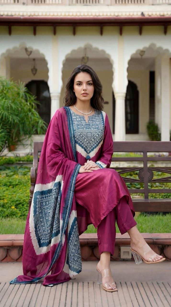 gajji-silk-shibori-print-suit-set-paired-with-shibori-print-organza-dupatta-pink-1