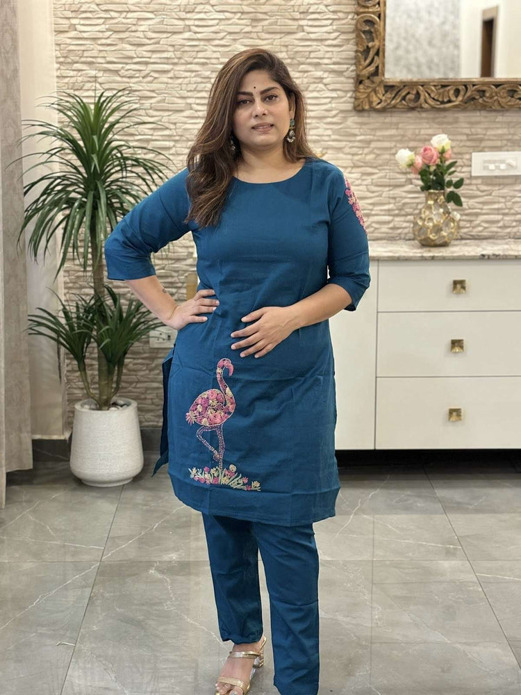 hand-embroidered-handloom-cotton-co-ord-set-navy-blue-2