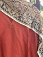 khadi-cotton-straight-fit-suit-set-with-kalamkari-dupatta-rust-2