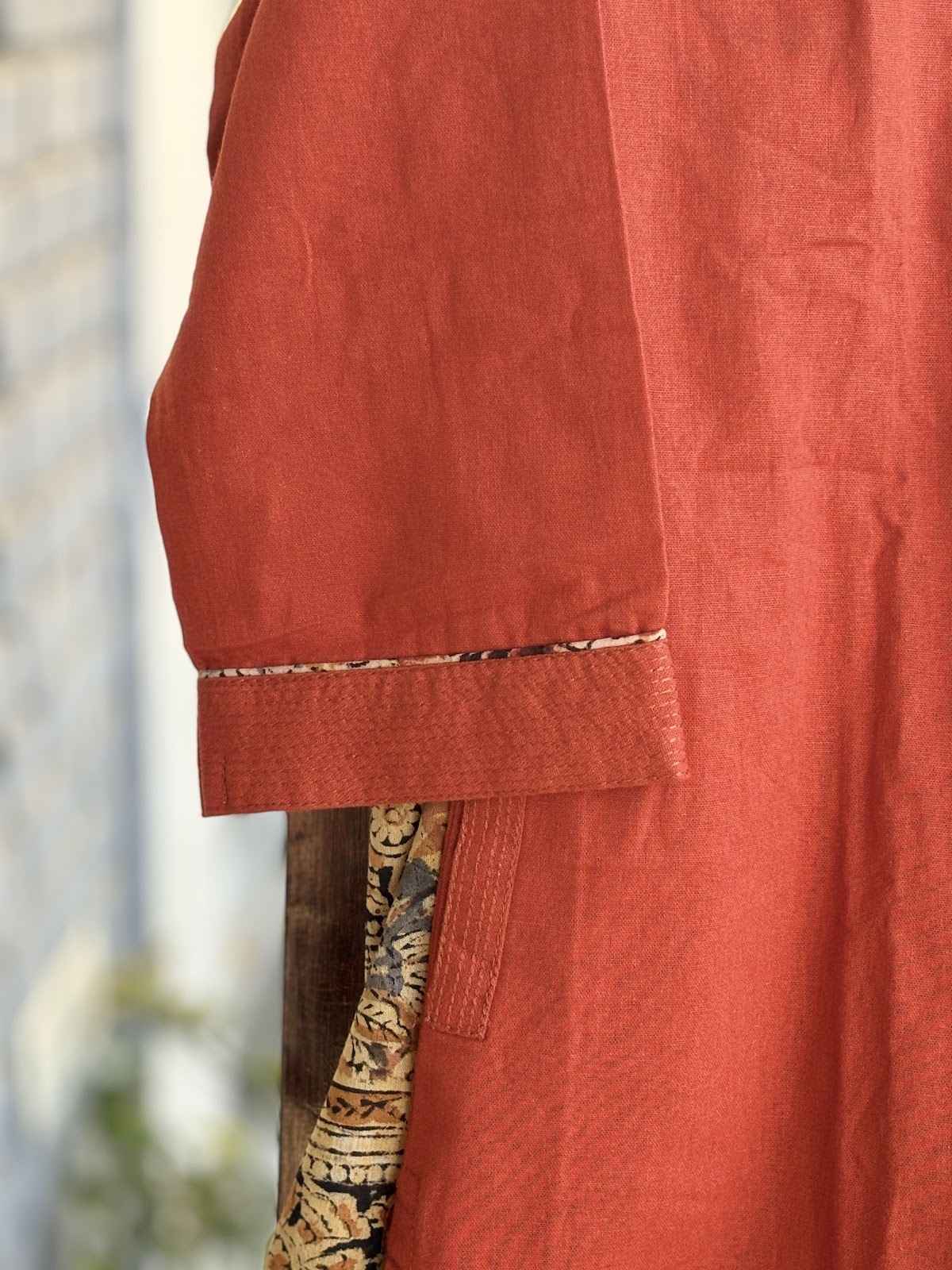 khadi-cotton-straight-fit-suit-set-with-kalamkari-dupatta-rust-3