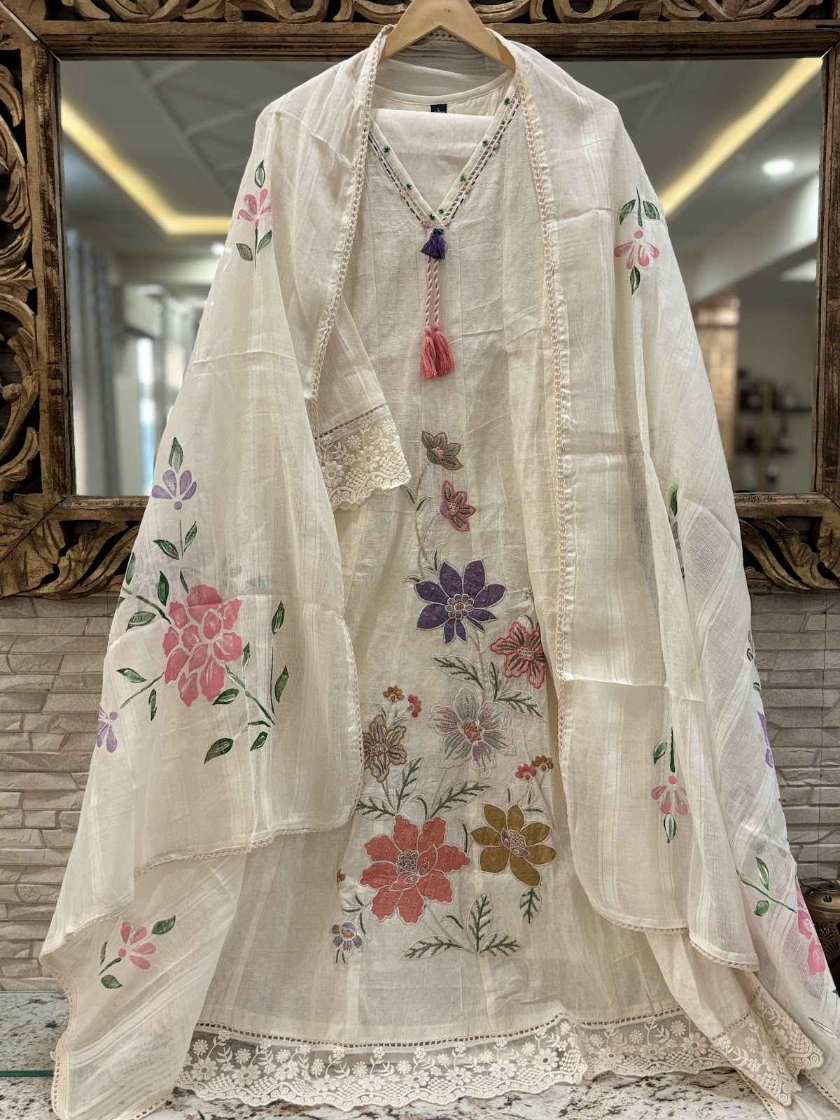 kora-cotton-embroidered-a-line-suit-set-with-hand-painted-cotton-dupatta-off-white-1